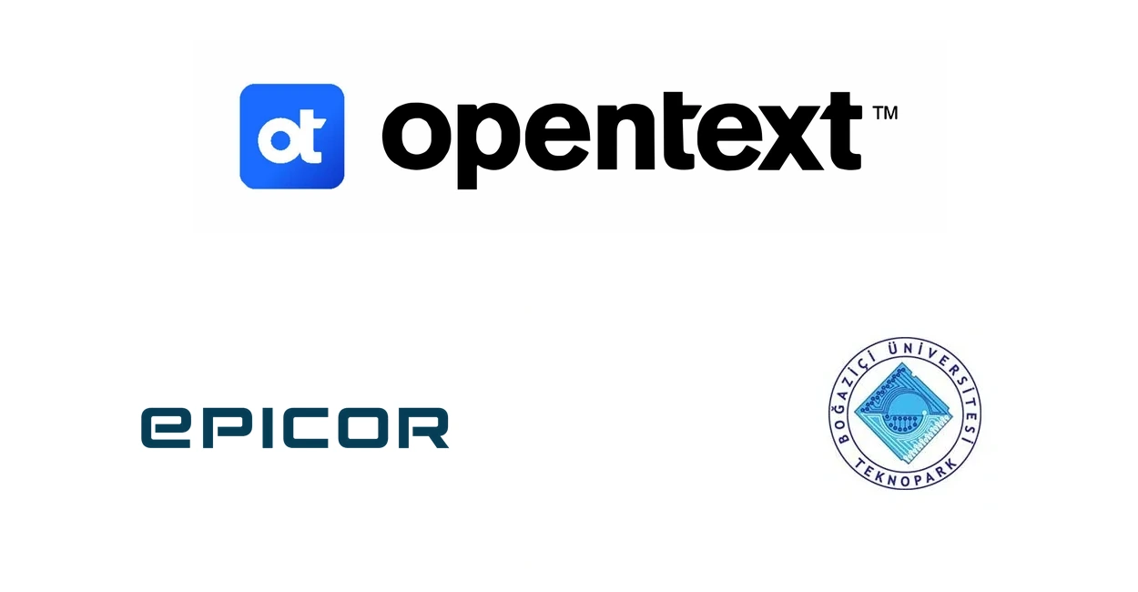 Logos von OpenText GXS, Epicor und Boğaziçi University Technopark