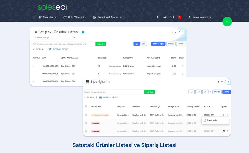 SALESEDI products on sale screen