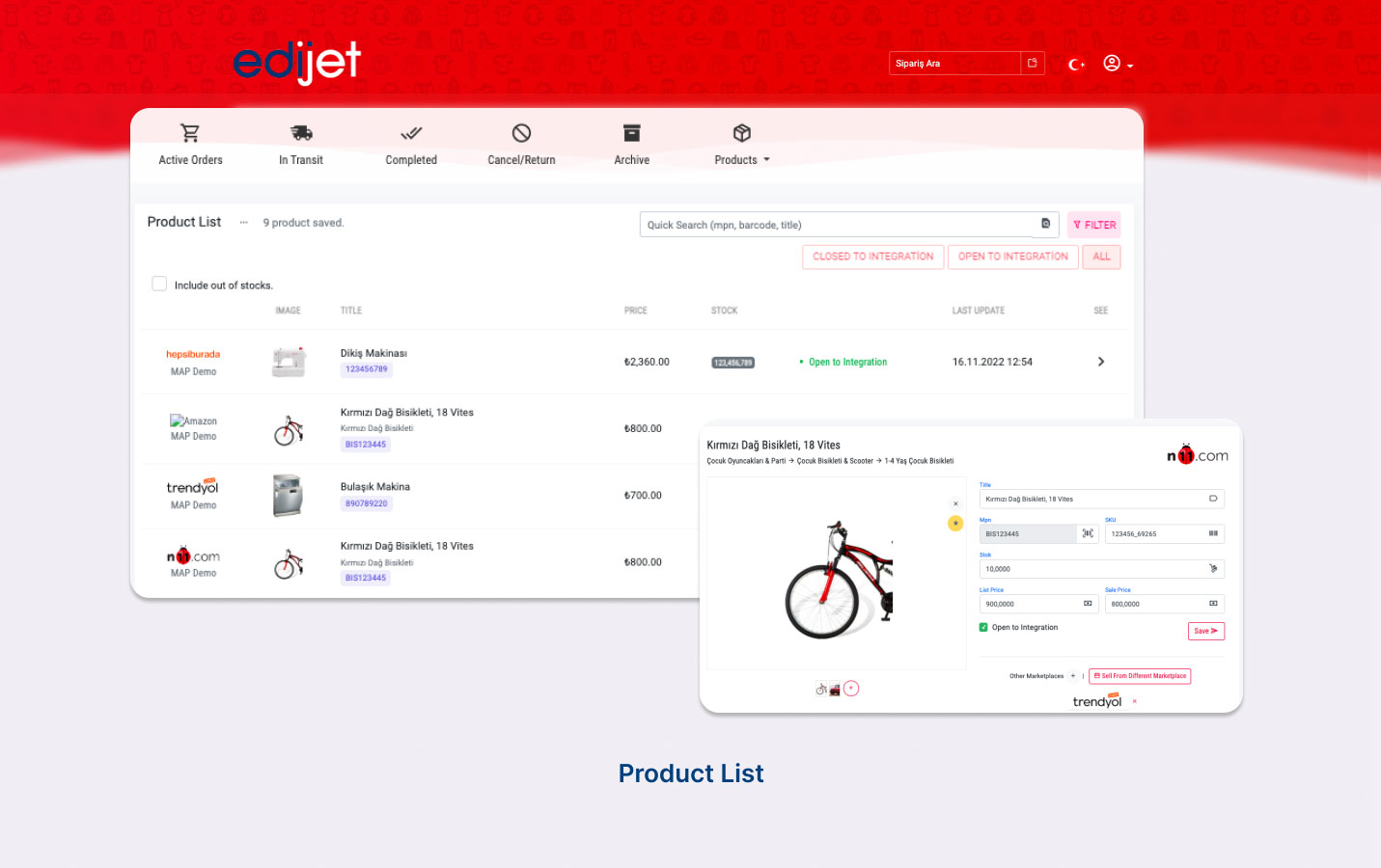 EDIJET Marketplace Integration MAP EDIJET Marketplace Integration